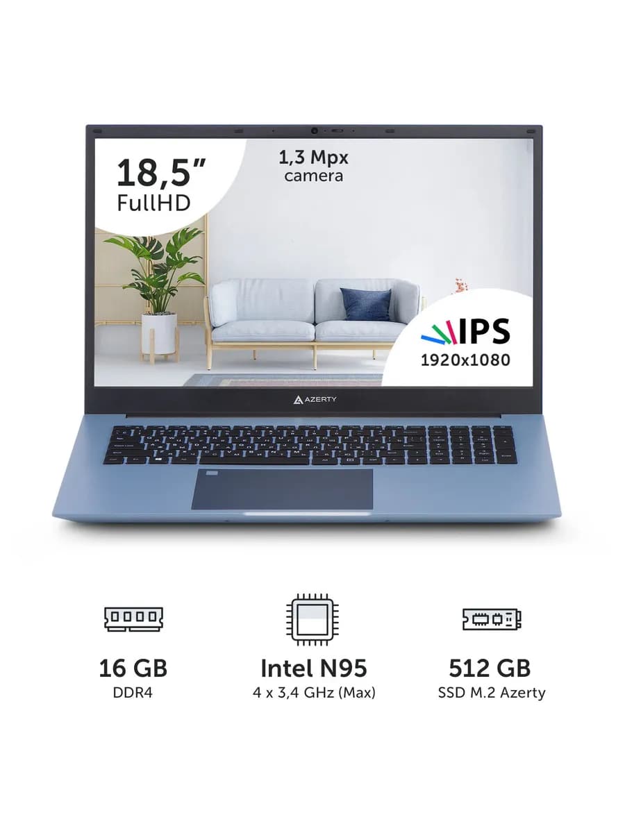 Ноутбук RB-1799 18,5" IPS 16Gb, 512GB N95, 4x1.7GHz