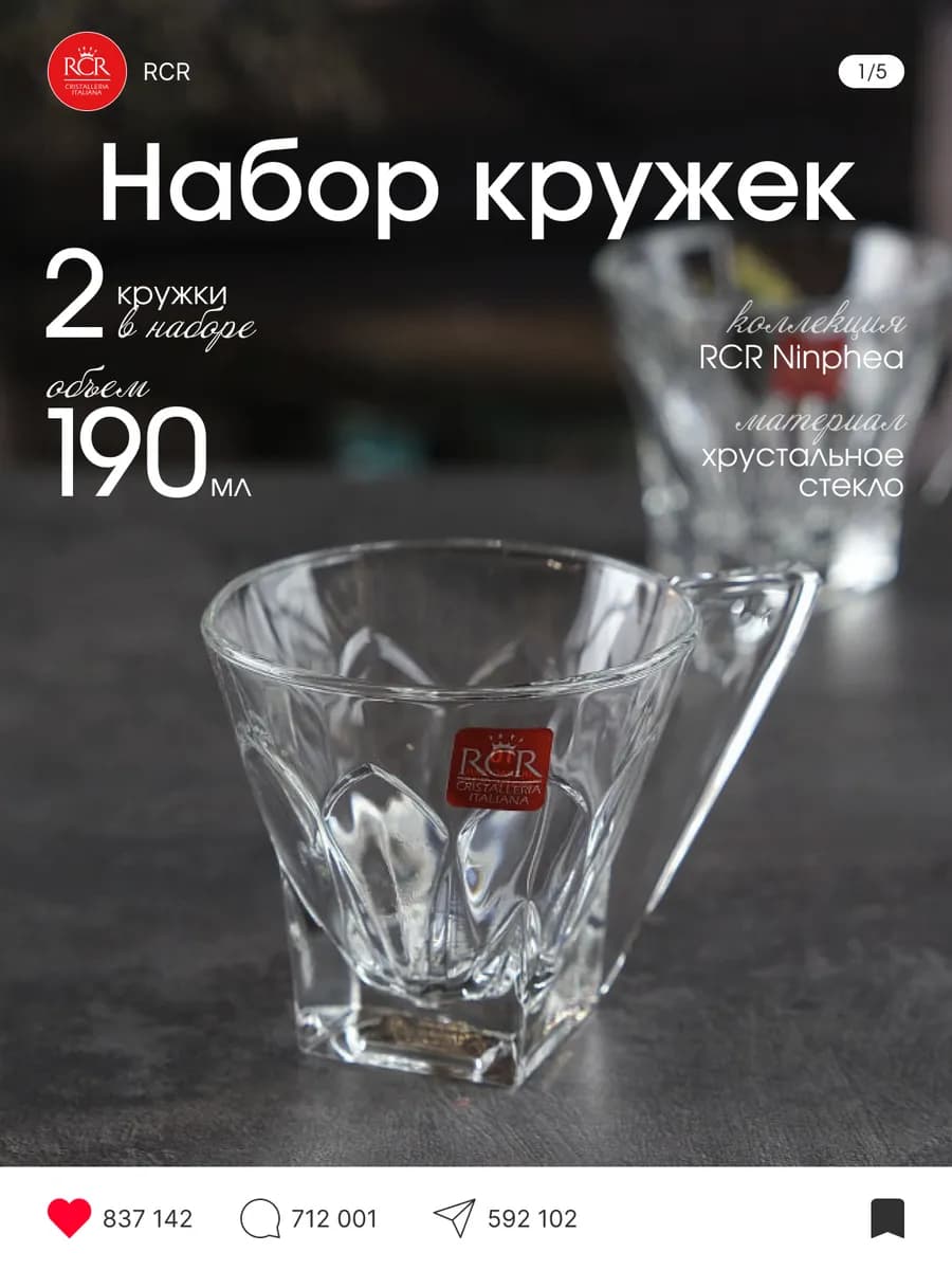 Набор кружек NINPHEA 190 мл 2 шт