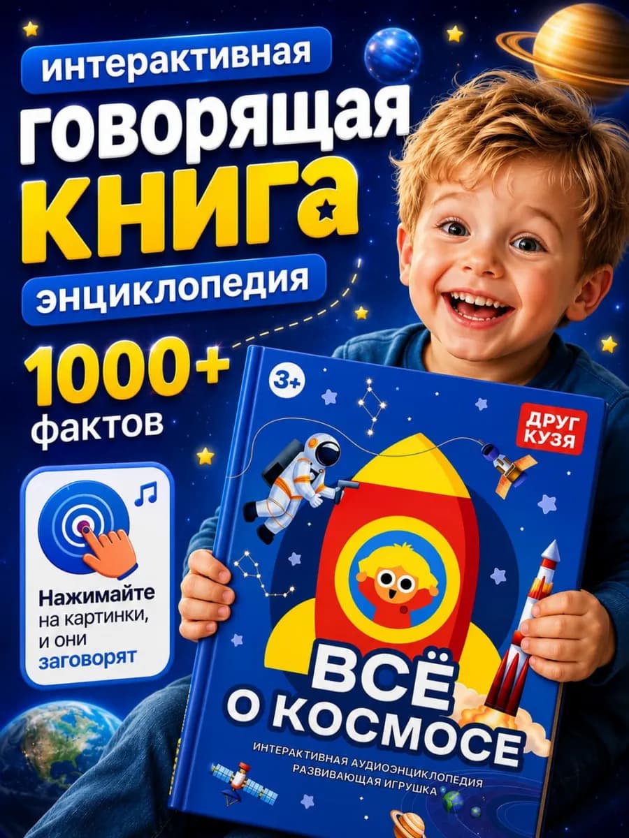Интерактивная энциклопедия Космос говорящая книга для детей